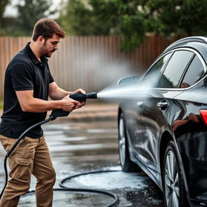 Regular car cleaning with foam cannon 